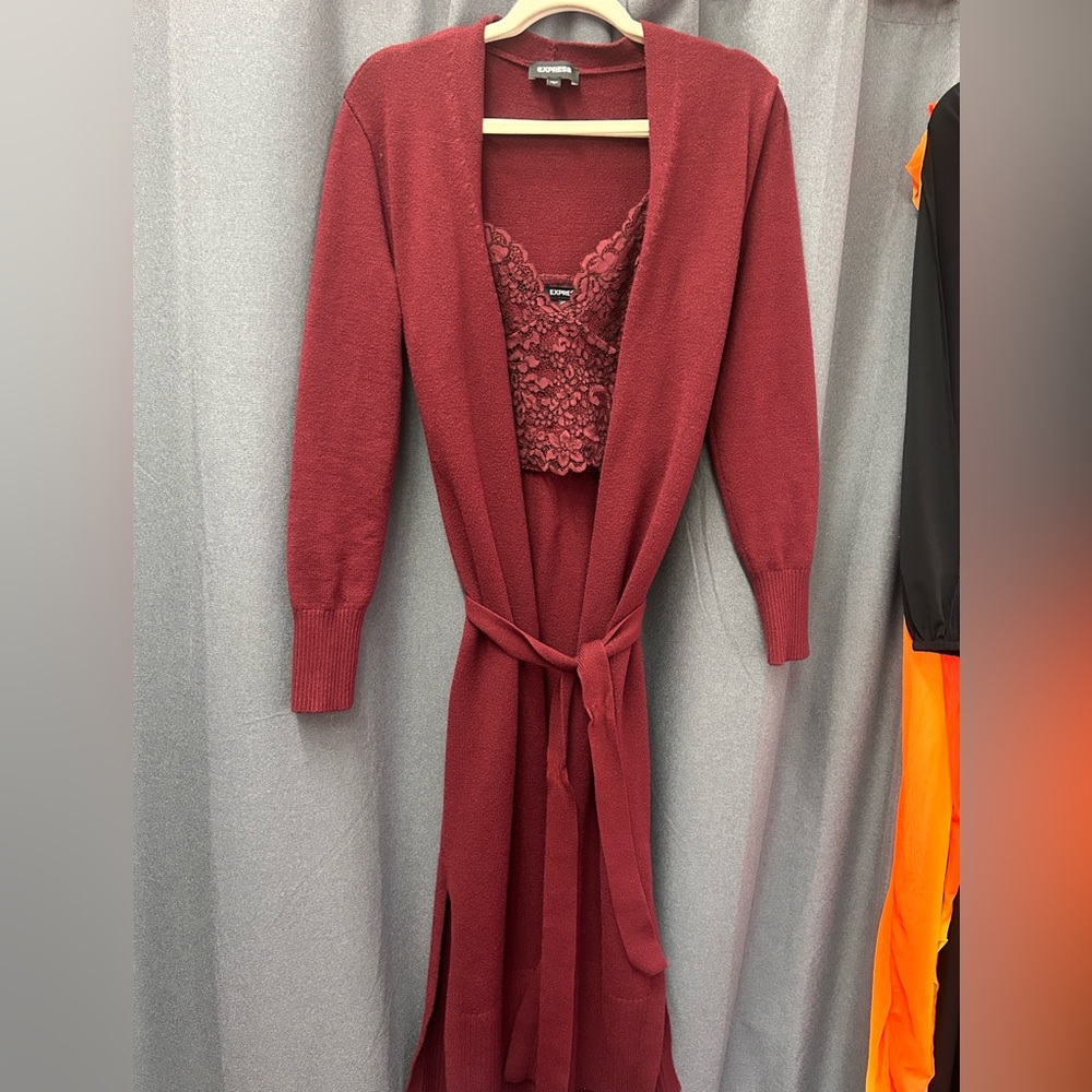 Express cardigan and matching bralette